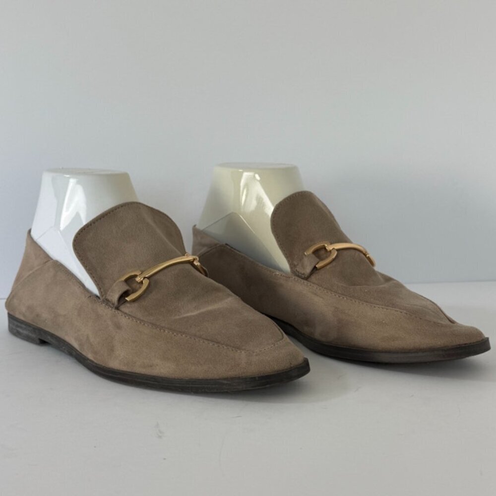 VINTAGE HAVANA Taupe Beige Polly Suede Loafers